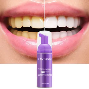 Lanthome 50ml V34 teeth whitening mousse smoke yellow tooth stains removing teeth brightening breath refreshing toothpaste