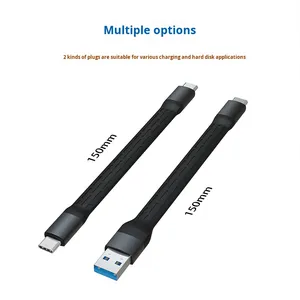 Siêu ngắn Loại-C bện cáp TPE Áo khoác <span class=keywords><strong>USB</strong></span> 2.0 2A nhanh chóng sạc điện thoại di động ngân hàng <span class=keywords><strong>Silicone</strong></span> Tai nghe sạc dữ liệu - Product Image 1
