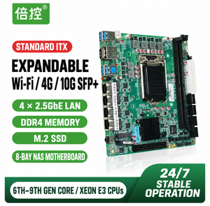 เมนบอร์ด C236 ITX NAS รองรับ LGA1151 8 SATA 4 พอร์ต 2 จุดเชื่อมต่อ 5GbE Intel i226 M2 NVMe สำหรับเซิร์ฟเวอร์อุตสาหกรรม - Product Image 1