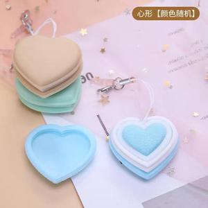 Heart Shape Phone Cleaning Cloth Pendant PP Silicone Blue Pink Khaki Green Mobile Phone Straps - Product Image 1