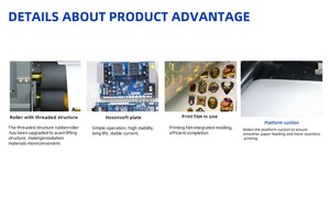 Giá thấp tích hợp UV dtf máy in máy cán nhãn tinh thể công nghiệp phẳng máy in phun cho quần áo PVC Flex trứng - Product Image 5