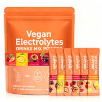 Poudre de mélange de boissons électrolytiques végétaliennes en sachet – Complément d'hydratation rapide quotidienne sans sucre – Sachets de poudre d'électrolytes