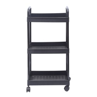 Étagère mobile à 3 niveaux pour légumes et collations pour la cuisine, la chambre à coucher, la salle de bain - Chariot de rangement gain de place
