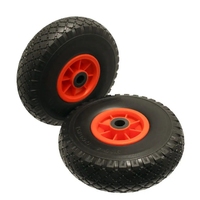 Petite taille 10X3.50-4 roue en caoutchouc solide pneu pneumatique en état neuf utilisé en plastique PU polyuréthane roue en matériau