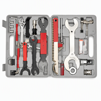 Kit d'outils de réparation multifonction 44 pièces pour VTT et vélo de route : démonte-chaîne, extracteur de manivelle, clé de boîtier de pédalier, démonte-cassette, trousse de réparation de pneus