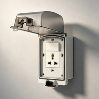 Prise de courant étanche IP66 pour extérieur, résistante aux intempéries, 16A 250V, norme combinée UK/EU/US/AU/italienne/brésilienne