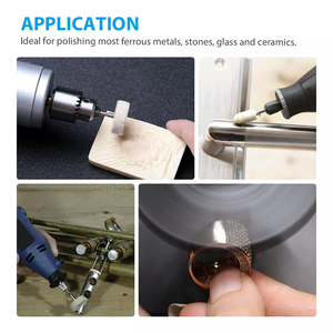 OEM & OBM Tampons de polissage personnalisables en feutre de 150 pièces Kit rotatif en plastique de laine de roue <span class=keywords><strong>Type</strong></span> de tampon abrasif - Product Image 6