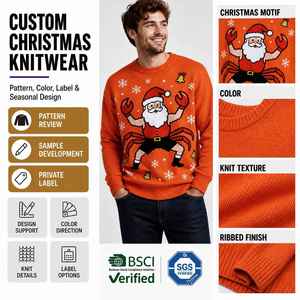 <span class=keywords><strong>Pull</strong></span> tricoté pour <span class=keywords><strong>homme</strong></span> 100% coton, motif Père Noël, <span class=keywords><strong>grande</strong></span> <span class=keywords><strong>taille</strong></span>, <span class=keywords><strong>pull</strong></span> drôle et original pour Noël, haut d'hiver pour <span class=keywords><strong>homme</strong></span> - Product Image 5