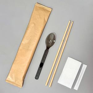 Ensemble de baguettes en bambou jetables personnalisées haut de gamme avec emblème du logo Sacs en papier de style japonais entièrement emballés Prix compétitif - Product Image 5