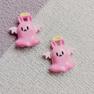 Cabujones de Resina Planos en 3D, Lindos Amuletos de Resina con Forma de Varita de Ángel Rosa para Slime, Manualidades, Adornos, Accesorios de Joyería - Product Image 3