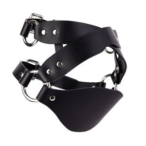 Masque facial punk en cuir PU pour fête, costume de cosplay SM, accessoires de bondage, masque sexy réglable, jouet sexuel pour adultes, produits pour jeux érotiques - Product Image 3