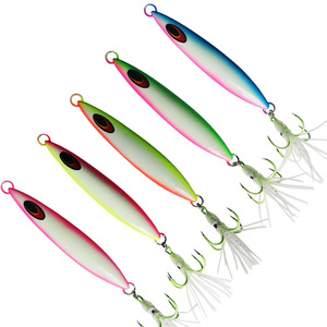 Señuelos de Pesca de Fondo de 100g, 120g y 150g para Agua Salada, Set de 5 Colores con Característica Luminosa en la Oscuridad - Product Image 1