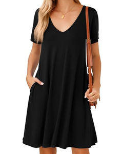 Motif personnalisé été décontracté à manches courtes t-shirt robe pour dames écologique Streetwear coulant vacances vacances fête soleil - Product Image 1