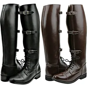 PDEP sapatos rendas homens botas sapatos PU couro ajoelhar alto cavalo equitação botas homens botas longas