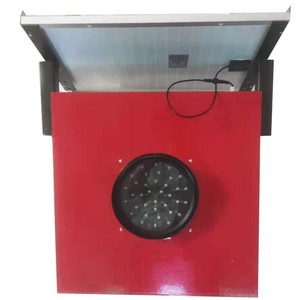 DL-H6220 Indicateur de vitesse solaire, Lampe de signalisation au sol 12V 4W Rouge, Feux de signalisation ferroviaire - Product Image 1