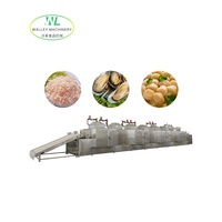 Hete verkoop Walley commerciële roestvrijstalen hetelucht droger motorlager automatische continue voor fruit groente gaasband droging