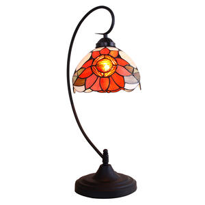 Factory Direct <b>Rustic</b> Pastoral Style Colored Glass <b>Table</b> Lamps Creative Sunflower Decorative <b>Bedside</b> Study Lamps for Hotels - Product Image 5