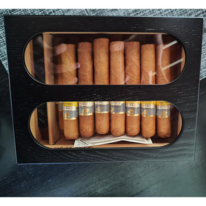 Humidor personalizado Cedar Cigar Packaging Accessories Travel Desktop Cigar Humidor case Caja de almacenamiento de madera con humidificador higrómetro - Product Image 5