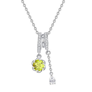 Collier de perles en pierre naturelle de 6 mm, coupe ronde, minimaliste, en argent sterling 925, bijoux créatifs uniques pour femmes - Product Image 1