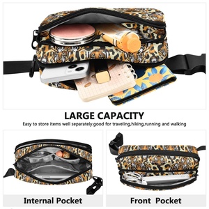 Nueva llegada: Riñonera deportiva impermeable con diseño de tigre, cremallera de nailon personalizada y correa de hombro ajustable. - Product Image 3