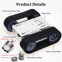 Kit de plateforme de chariot robot intelligent DIY pour machines électriques, châssis de chariot robot à chenilles pour Arduino Raspberry Pi, kit éducatif