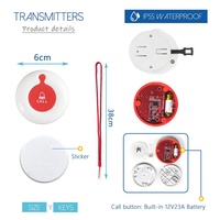 Sistema Inalámbrico de Llamada para Enfermeras - Receptor LED Portátil con Luz Intermitente, Botón de Llamada de Emergencia para Personas Mayores, para el Hogar, Clínica y Hospital