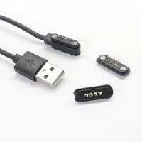 Fabrik-Großhandel USB-A-Stecker auf 4-PIN POGO-PIN-Anschluss für Smartwatch-Aufladung in der Elektronik-Ladebranche