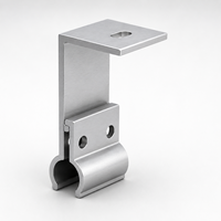 Collier de fixation de toiture en AL6005 T5 anodisé résistant à la corrosion pour toiture à joint debout, haute résistance, fiable, avec boulons SUS304, résistant aux vents de 40 m/s