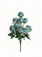 Bouquet de roses artificielles à 9 têtes pour la décoration de la maison, des hôtels, des mariages, des tables et des fêtes