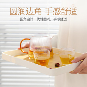 Rectangular <b>Serving</b> <b>Tray</b> Bamboo Pattern Small Medium <b>Large</b> Household Tea Set Fruit Plate Ins Style - Product Image 4