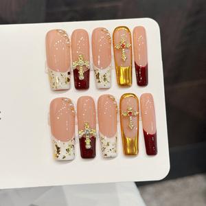 เล็บปลอม<span class=keywords><strong>ลาย</strong></span>ดอกลิลลี่ 3 มิติ <span class=keywords><strong>ลาย</strong></span>เสือดาว ประดับโซ่ทอง งานแฮนด์เมด ทรงเหลี่ยม น่ารัก เท่  ขายดี ปี 2026 - Product Image 5