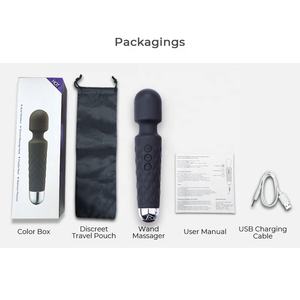 Baguette de <span class=keywords><strong>Massage</strong></span> Corporel Personnelle en Silicone pour Hommes et Femmes, 8 Vitesses et 20 Motifs, pour Épaules et Cou - Product Image 6