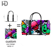Sac de sport de grande capacité, sac de voyage à main pour les courts trajets en plein air, polyester, impression personnalisée