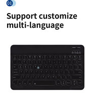 Ultra Slim Mini Sentuhan Plastik Lipat Keyboard Bluetooths