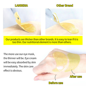 Mascarillas <span class=keywords><strong>de</strong></span> Ojos LANBENA con <span class=keywords><strong>Oro</strong></span> 24K para Eliminar Ojeras, Bolsas en los Ojos y Arrugas en la Frente, Parches <span class=keywords><strong>de</strong></span> Ojos con Ácido Hialurónico, Retinol y Perla Negra - Product Image 3
