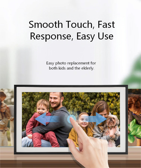 15.6 Inch IPS FHD WiFi MP3 Support Smart Calendar Photo Frame Android 9.0 Touch Screen 1G+32G Digital Picture Frame