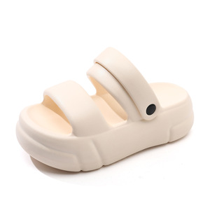 Guru Women's Chunky <b>Heel</b> Sandals <b>White</b> EVA Lining Round Toe Summer Wear Comfortable Lightweight Slippers - Product Image 5