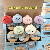 Nouveau porte-clés squishy en forme de petit pain vapeur mignon de 10 cm, breloque de sac en peluche douce anti-stress, accessoire à presser pour sac à dos et clés de voiture