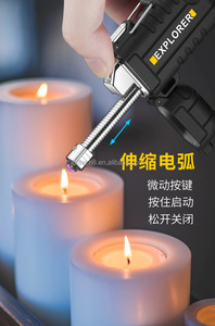ไฟแช็คไฟฟ้ากันน้ำแบบไม่มีเปลวไฟ ไฟแช็คพลาสม่าแบบอาร์คเดี่ยว ชาร์จ USB ได้ ทนลม เหมาะสำหรับตั้งแคมป์กลางแจ้ง - Product Image 5