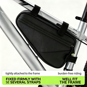 Sacoche de selle triangulaire imperméable Maidoli pour vélo, grande capacité, pochette de rangement pour tube supérieur, en tissu Oxford sécurisé, pour <span class=keywords><strong>VTT</strong></span> et vélo de route - Product Image 3