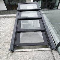 Système escamotable motorisé en aluminium de lucarne de toit coulissant de ventilation pour les toits plats