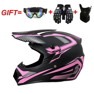 Casques de course intégraux 3 en 1, casques de moto tout-terrain personnalisés avec lunettes, masque et <span class=keywords><strong>gants</strong></span> - Product Image 2