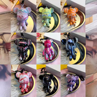 Porte-clés Ours et Lapin Fluide DIY Fait Main Blanc Uni Tendance Internet Célèbre sur TikTok en Plastique Fabriqué au Zhejiang