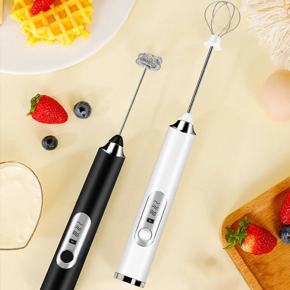 Portable electric milk frother latte Coffee stirring and foaming machine 3-speed handheld stainless steel milk foam