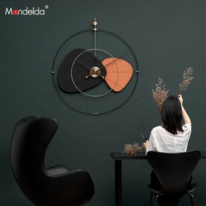 Mandelda Handmade Nordic Style Metal <strong>Clock</strong> Wall Art Home Decor Iron Circle Ring Simple Modern <strong>Clock</strong> <strong>for</strong> Living Room Art - Product Image 6