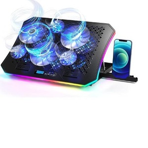 Laptop Cooling <b>Pad</b> With 4 Fans RGB Lighting Aluminum Stand For Notebook Computer Cooling - Product Image 1