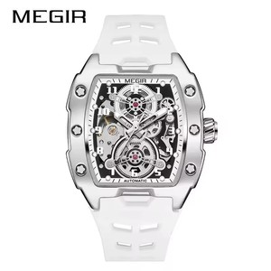 Reloj Megir 8602 Automático para Hombre, Diseño Hueco, Resistente al Agua, Mecánico, Correa de Goma, Esfera Grande, Luz Nocturna - Product Image 1