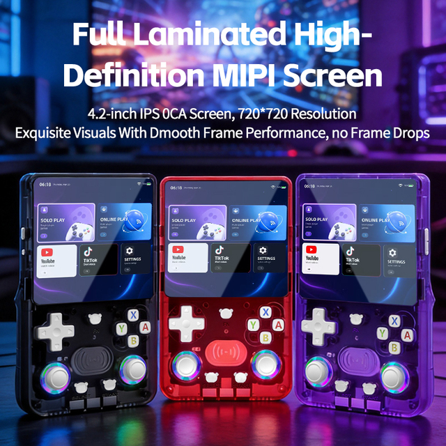 2026 New X36 Ultra Portable 4.2-Inch IPS Screen 64gb Retro Handheld Game Console Open Source Pocket 2.4G Wi-Fi 28000 Games