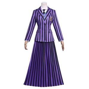 Costume de cosplay de <span class=keywords><strong>la</strong></span> saison 2 de Hot Wednesday, jeu de rôle d'Halloween, drame américain, personnage principal de <span class=keywords><strong>la</strong></span> <span class=keywords><strong>famille</strong></span> <span class=keywords><strong>Addams</strong></span>, Echo, ensemble violet pour <span class=keywords><strong>la</strong></span> télévision/le cinéma - Product Image 3