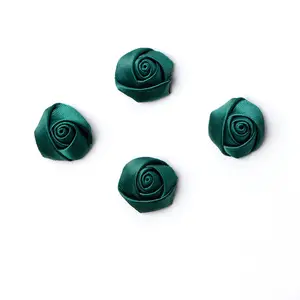 Mini Ribbon Cung Hoa Hồng Hoa Craft Trang Trí Nhân Tạo Đính May DIY Nhỏ Handmade Mini Ren Satin Ribbon Hoa
